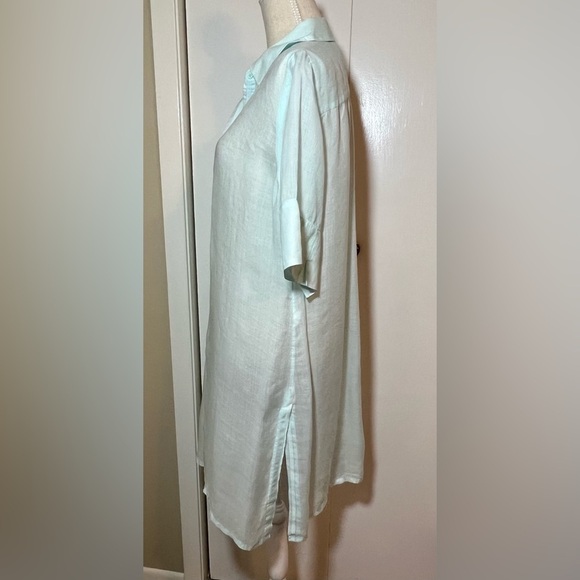 Chico’s Size 2 Blouse Women’s Size 12 Seafoam Green Button Down - Picture 3 of 7